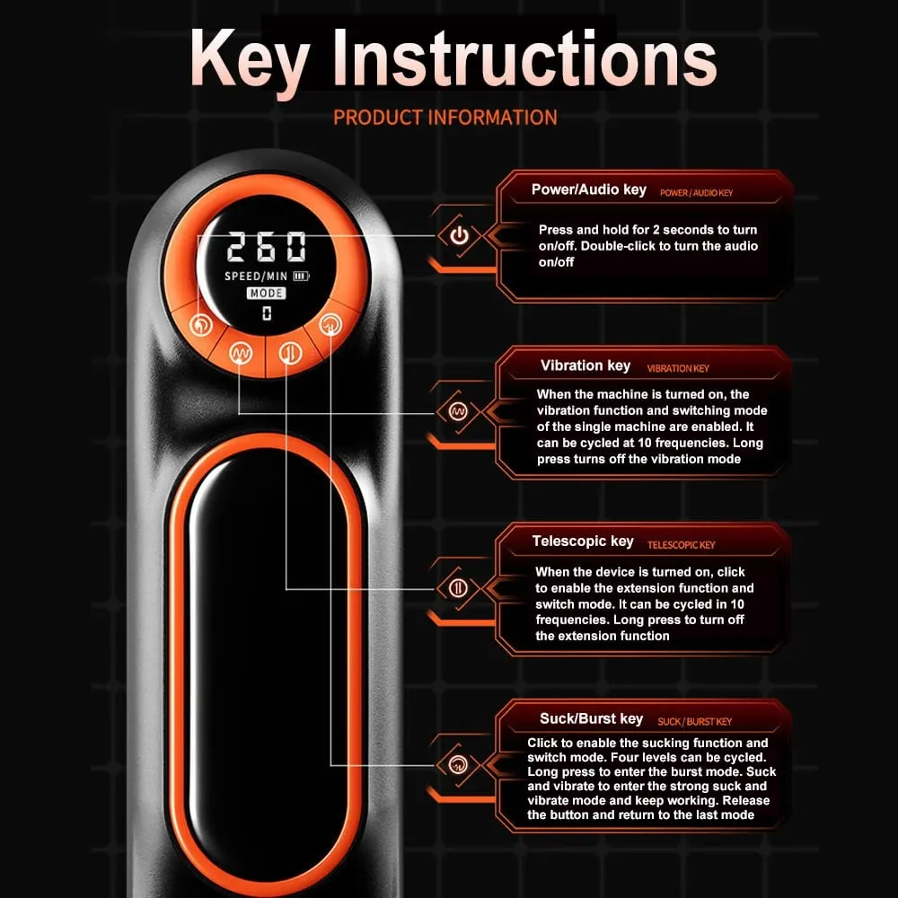 Automatic Telescopic Sucking Masturbator Cup With LED Display Vagina Masturbation Blowjob Sex Machine Adults Sex Toys for Men