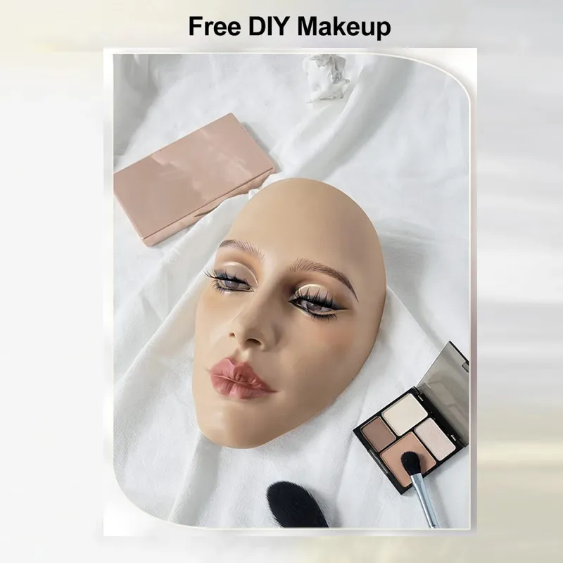 Full Face Makeup Mannequin Silicone Practicing Board Perfect Aid To Practice Makeup For Beginner Perfect Aid To Practice Makeup