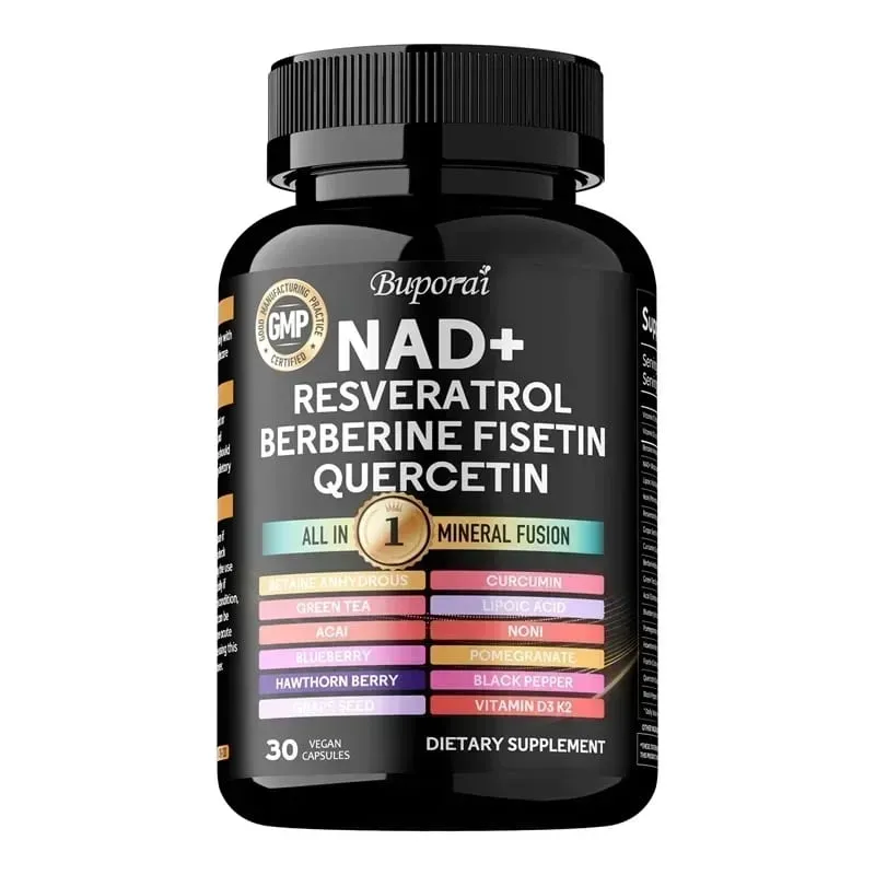 NAD Resveratrol Berberine - Supports Healthy Aging Promotes Cardiovascular Health & Cell Health Improve Endurance