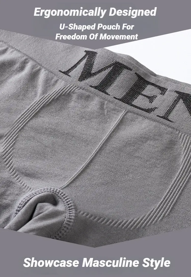 Men's 5 Pcs Plain Color Boxer Briefs Breathable High Elastic Comfortable Soft Skin‑Friendly Casual Underwear Underpants For Men