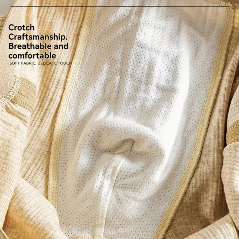 3 unidades/pacote 100% algodão sólido listrado calcinha masculina para 40-100kg malha respirável virilha cuecas boxers de cintura alta elástica