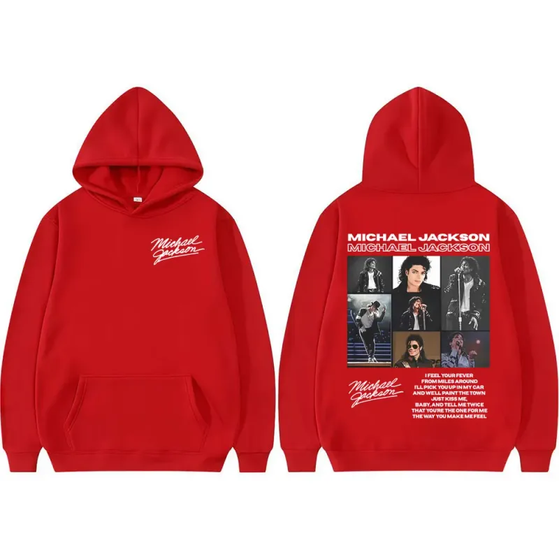 King of Pop Michael Jackson Tour Retro Hoodies Men's Clothing Harajuku Hip Hop Style Sweatshirts Casual Cozy Oversized Pullovers — image 11