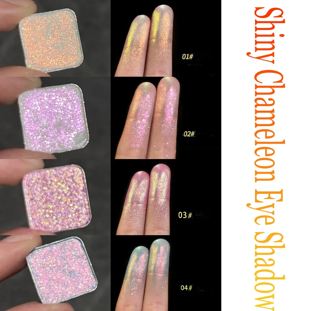 Multichrome Metallic Changing Eye Shadow Cards Waterproof Chameleon Blue Ultra-Shiny Holographic Glitter Eye Makeup Highlighter
