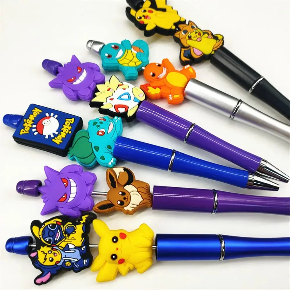 5pcs Pokemon Silicone Focal Beads for DIY Bead Pen Pacifier Chain Clips Beads Children Toys DIY Gift — image 5