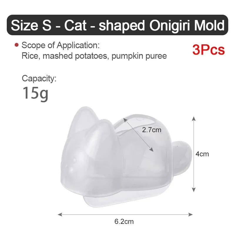 Cat Onigiri Molds Cat Shape Sushi Making Tools Rice Mold Shaper Deco Accessories for Sushi Rice Balls Niguri Mold