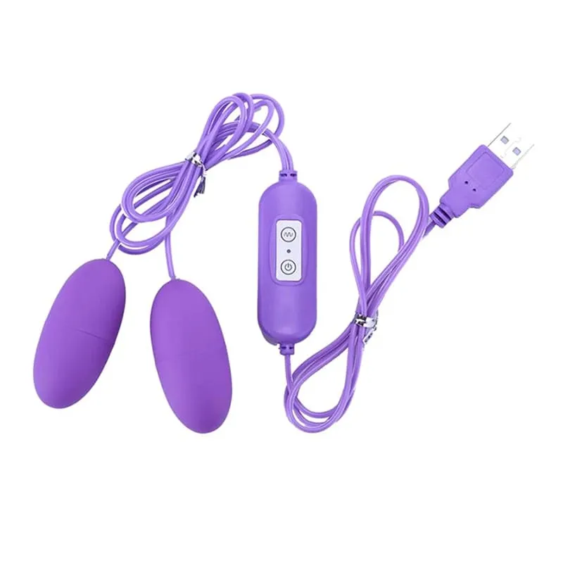 12 Speed USB Rechargeable Bullet Vibrator Egg Dildo Double Vibrating Stimulator Massager Adult Sex Toy for Women — image 1