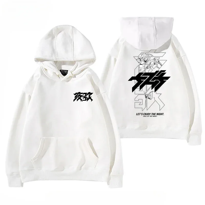 Y2K Anime appel de la nuit Nazuna Nanakusa sweat à capuche drôle Hip Hop graphique sweats Poleron Hombre Streetwear Harajuku Tracksui