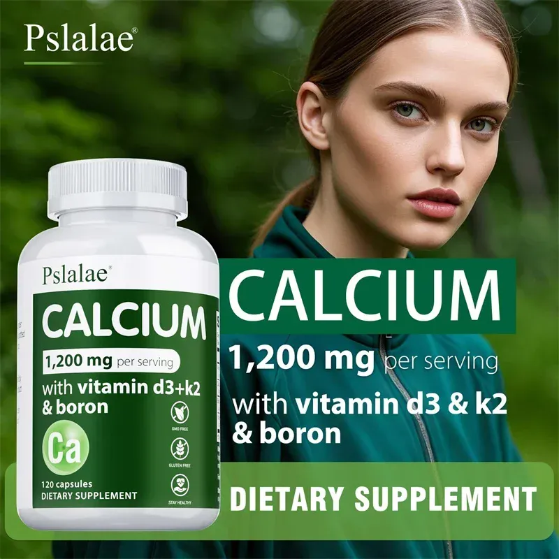Calcium 1 200 Mg with Vitamin D3 for Women & Men - Supports Bone & Immune Health Maintains Joint Function Non-GMO Gluten-free