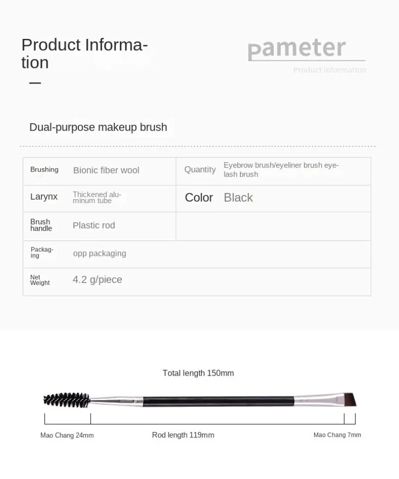 Eyelash Brush Eyebrow Combs Eyebrow Brush Double-headed Makeup Brushes for Eye Brow Eyelash Extension Make Up Tools Professional