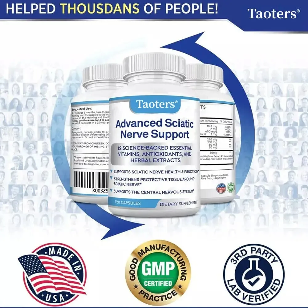 Advanced Sciatica Support Relief: Alpha Lipoic Acid Vitamins Benfotiamine - Sciatica Supplements — image 3