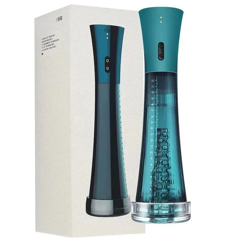 Realistic 3D Textured Ultimate Penis Pumping Experience 9 Frequency Vibrating & Sucking Automatic Male Masturbator Adult Toys 18 — image 1