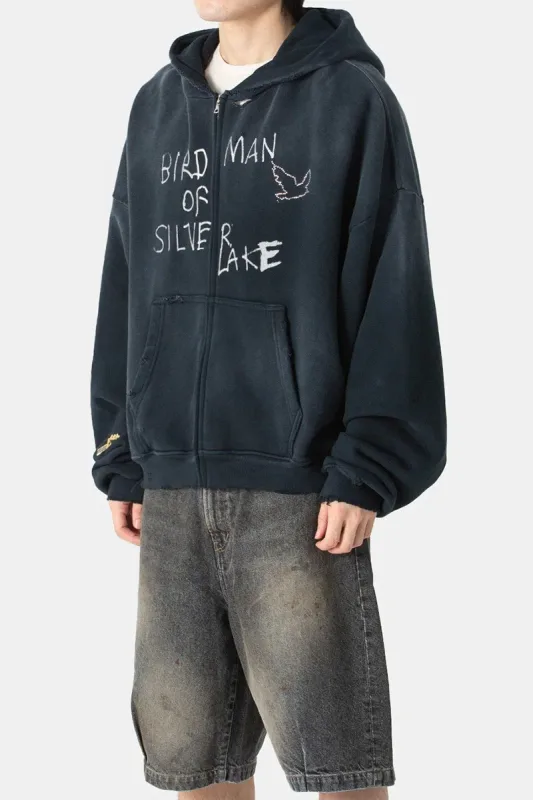 Nouveau surdimensionné PALY sweat à capuche pour homme femme lavé noir endommagé meilleure qualité décontracté Vintage Cardigan Zip sweats
