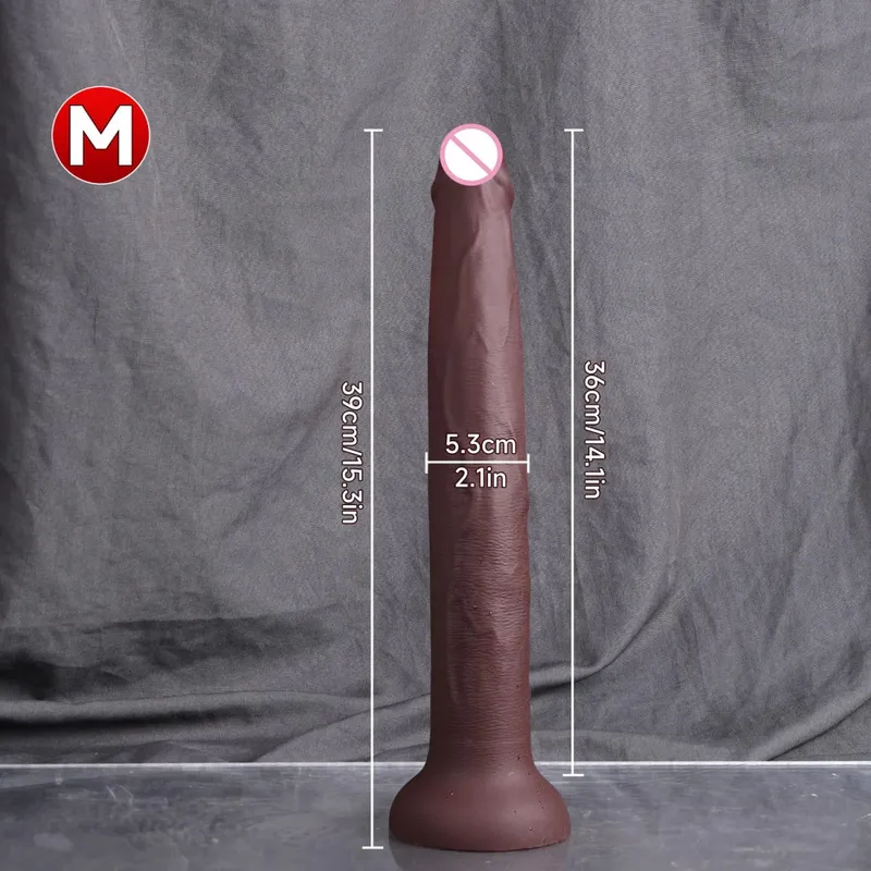 Uzun Yapay Penis Gerçekçi Yılan Şekli Tek Katmanlı Silikon Büyük Penis Yumuşak Anal Seks Oyuncakları Vantuz Dick Kadınlar için G-spot Orgazm 18 +