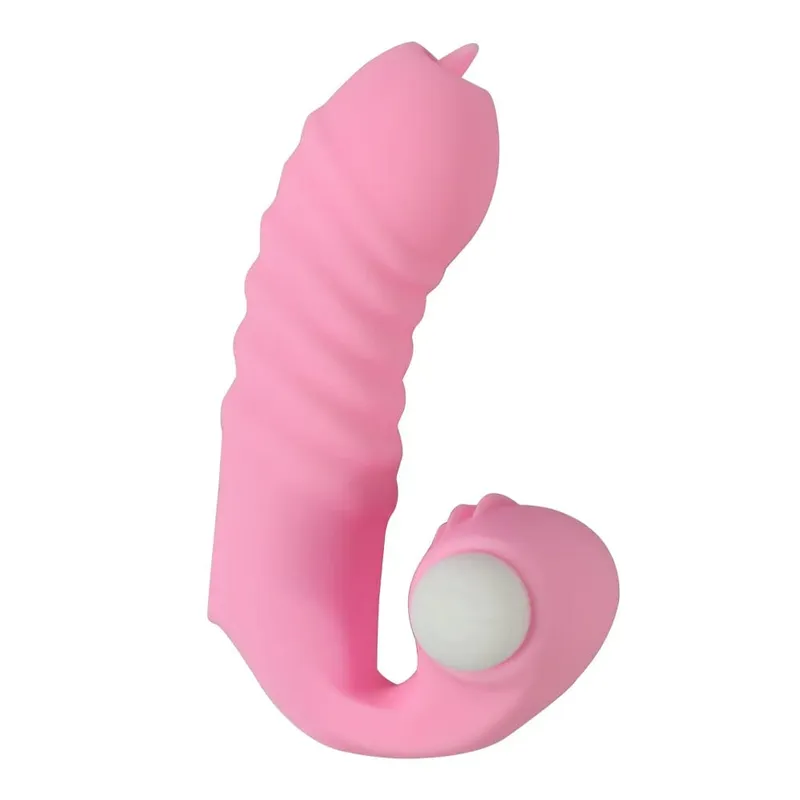 Finger Sleeve Vibrator Female Masturbator Clitoris Stimulate Tongue Licking Vagina Massager Erotic Sex Toys For Women Products