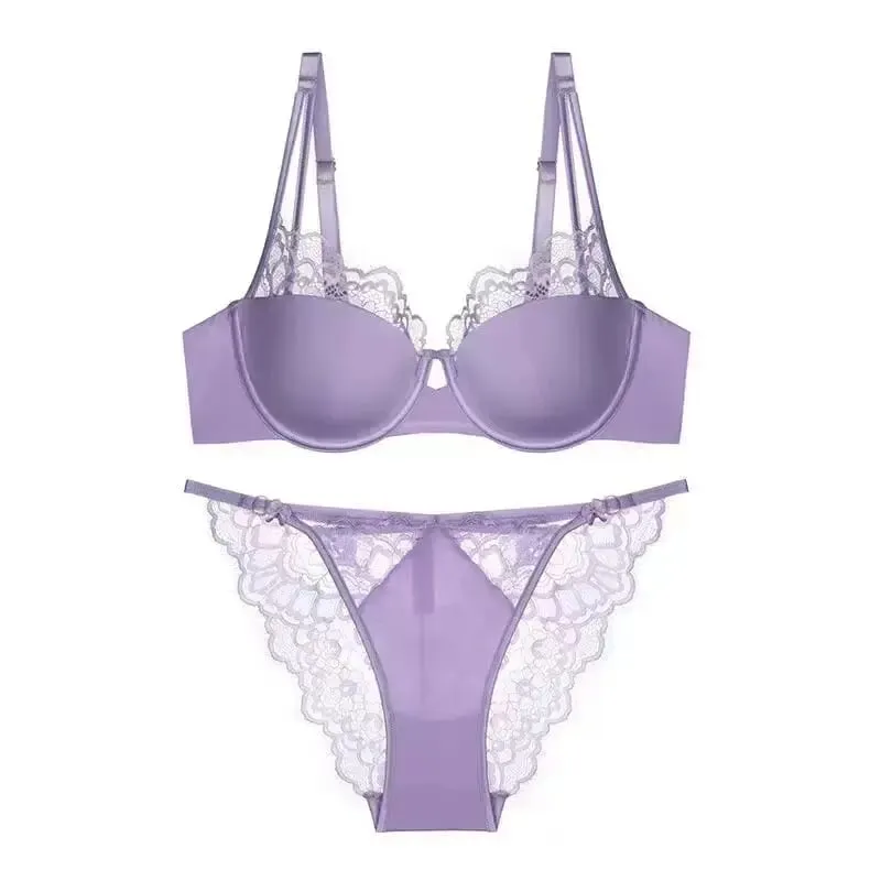 Ladies Leopard Print Thin Cup Push Up Bra Set Anti Sagging Soft Underwire Side Fat Control New Arrival Delicate Underwear