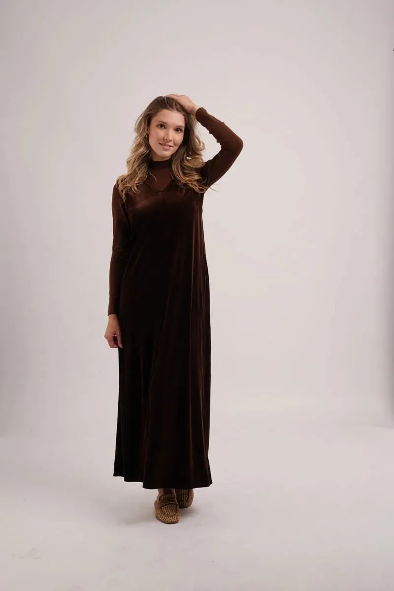 AS AW26 Velvet jumper dress with side pockets + Jersey basic mockneck
