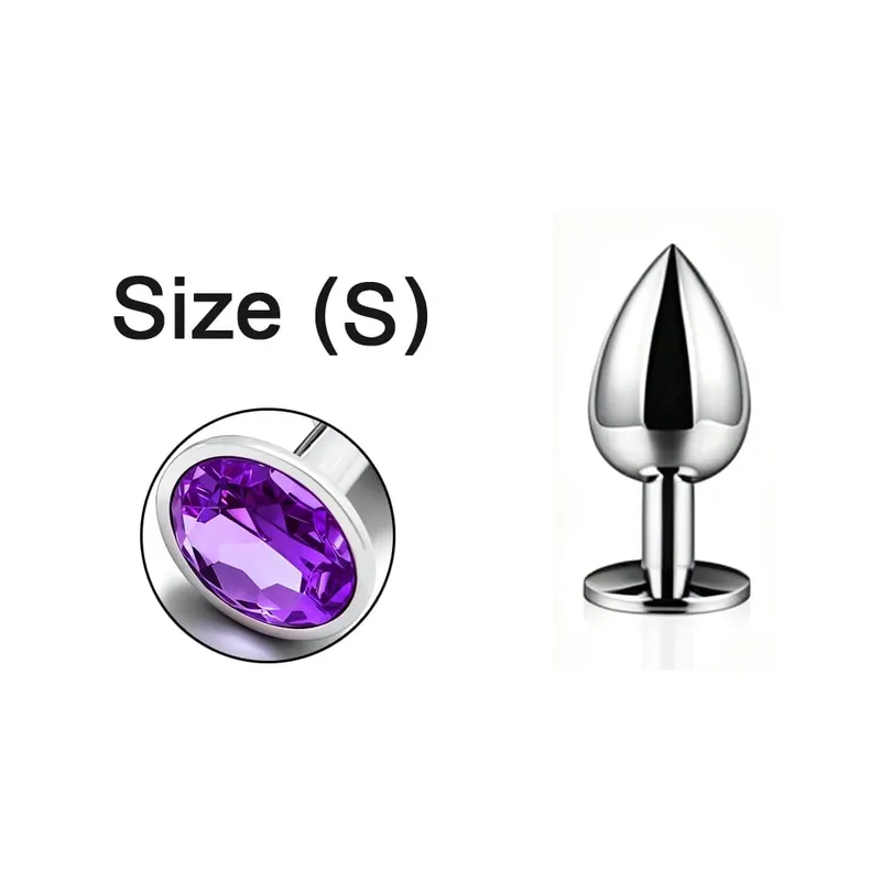 Metal Anal Plug 5 Size Butt Plug Butt Toy Adult Game Masturbator Anal XS/S/M/L/XL Diamond Sex Toy for Adult Products