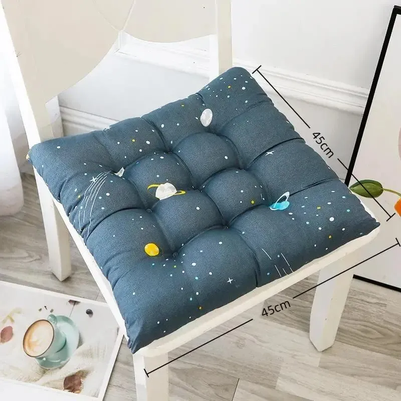 Zacht dik gewatteerd vierkant zitkussen met schattige cartoonprints Vaste banden voor thuiskantoor Binnen Buiten Gebruik Polyester veerkrachtig — image 22