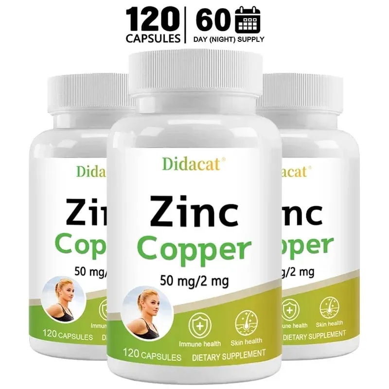 Zinc + Copper Capsules - Support Healthy Skin and Immune System Increase Vitality Skin Care