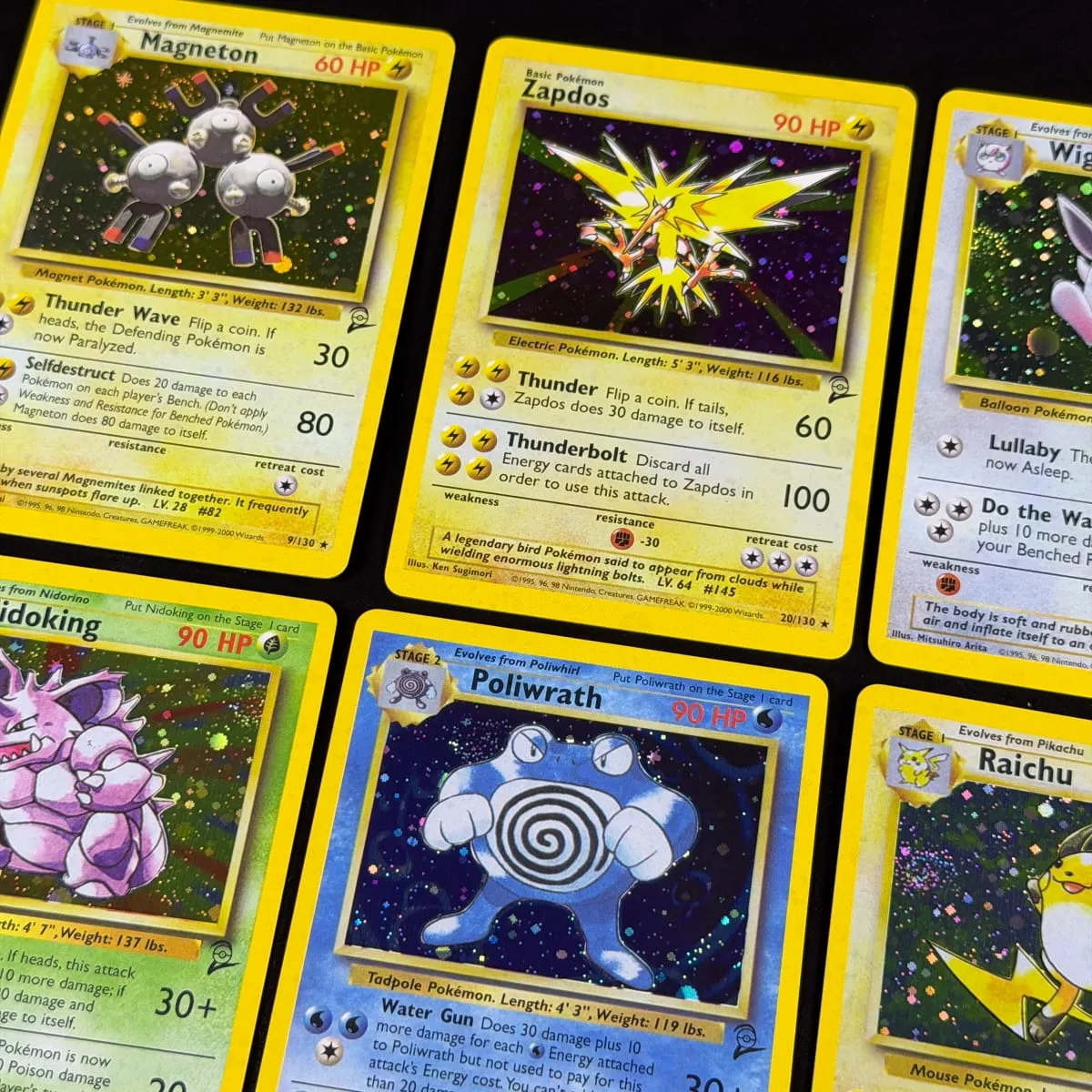 Pocket 2000 Base Set 2 OG Nostalgia Collectible Hitmonchan Scyther Clefable Pidgeot Mewtwo Traditional Holo Proxy