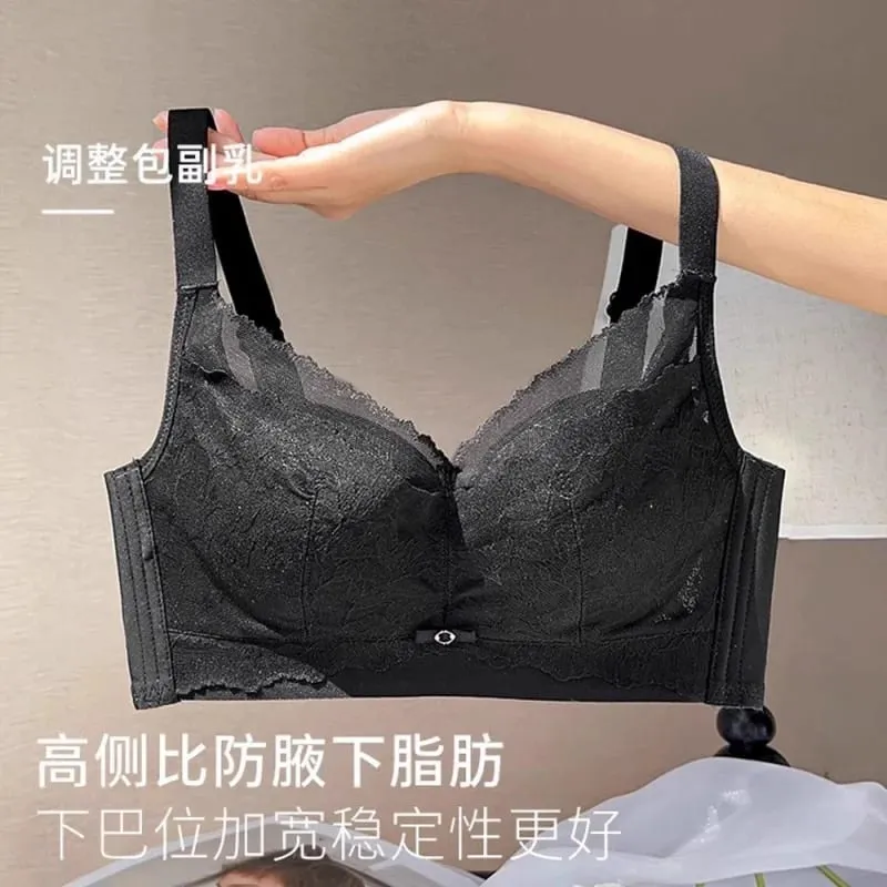 Women's lingerie for large busts minimizes appearance thin wireless supports side breasts prevents sagging provides lift