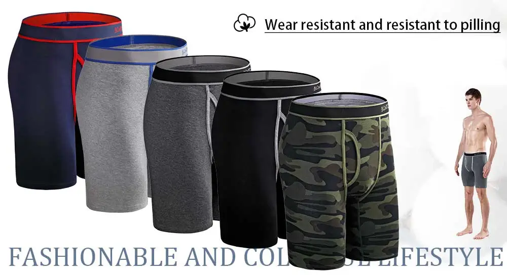 5pcs Solid Color Boxers Mens Underpants Cotton Men's Panties Sexy Letter Elastic Band Underwear For Man Boxer Shorts — image 2