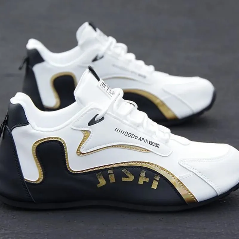 Autumn New Leather Men Shoes breathable solid color shoes Trendy anti slip shoes Waterproof travel casual sneakers Zapatos — image 3