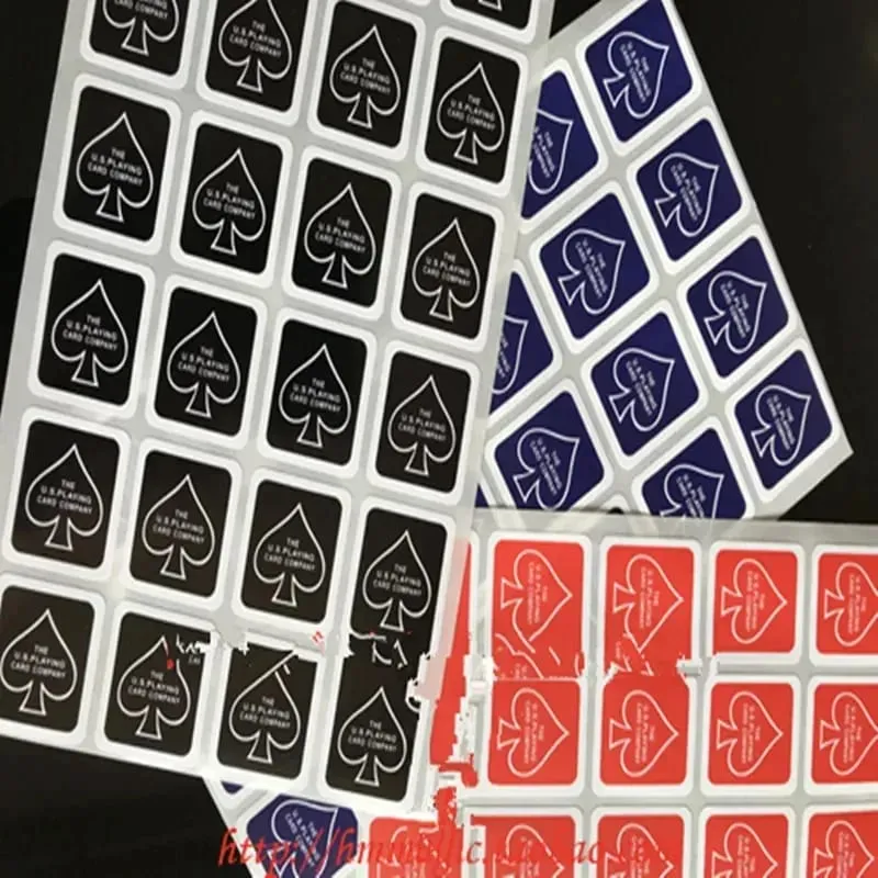 3 Sheets Original Bicycle Playing Card Case Seal Sticker Magic Trick 24 On 1 Sheet 3 Colors Magia Magie Magicians Accessory — image 1
