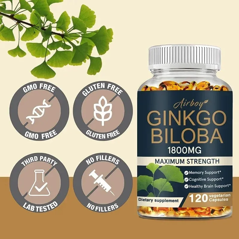Ginkgo Biloba - Improves Concentration Memory and Learning Promotes Brain Health Improves Clarity