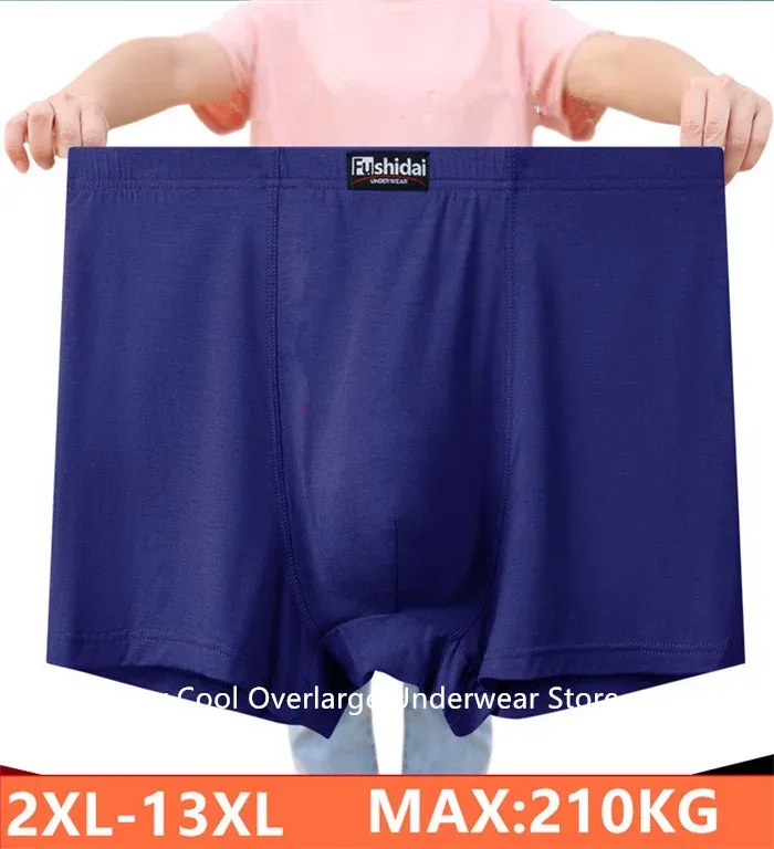Boxershorts masculino calcinha modal 200kg macio 13xl roupa interior masculina plus size 12xl jumbo solto 9xl 5xl vermelho preto grandes boxers