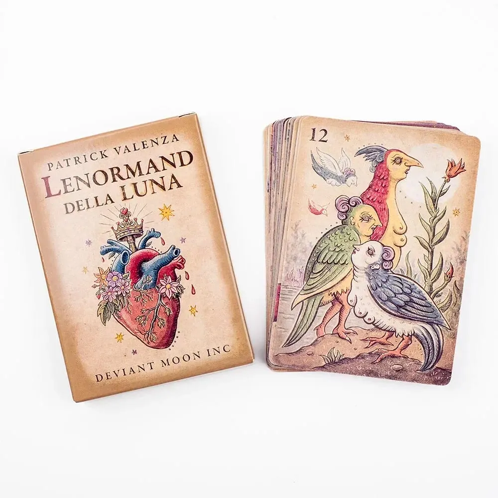 Lenormand Della Luna Tarot Deck 36 kort Divination Oracle Cards for Fate Reading Party Game 10,2x7,3 cm