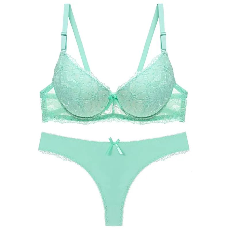 New Sexy Women Lace Push Up Bra Set bralette Two Pieces Intimate Suit Elegant Ladies Lingerie Underwear — image 2
