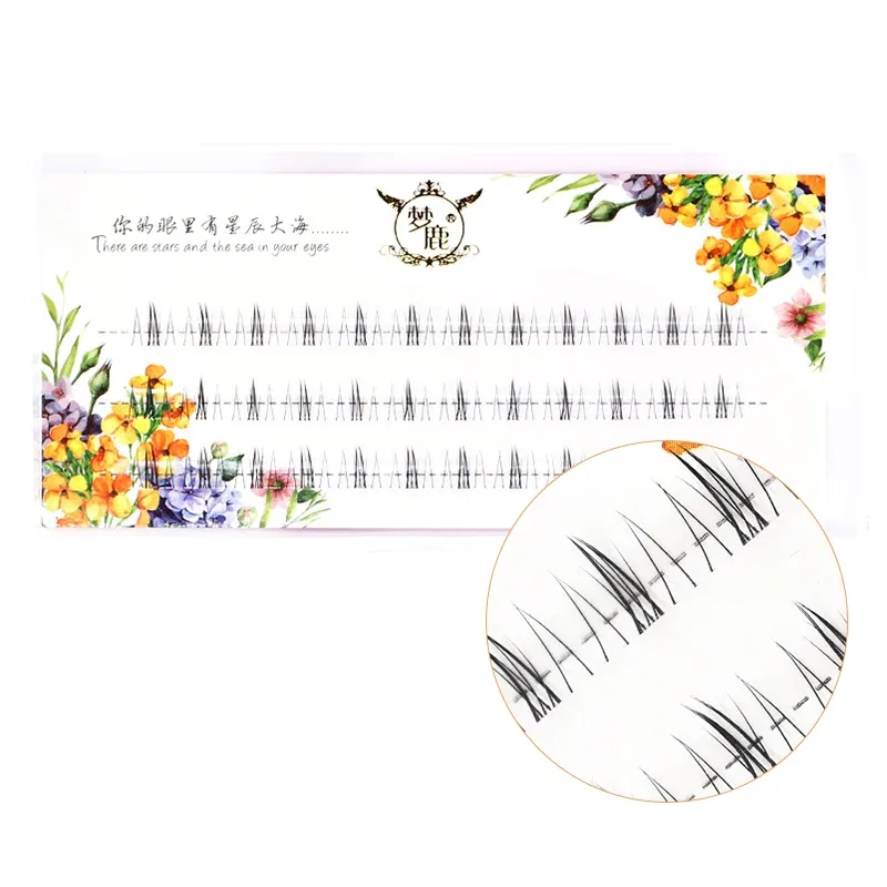 J Curl V Shape Under Eyelash Comic Eye Lashes Natural Bottom Lashes Soft Manga Eyelashes Bunches Eyelash Clusters Korean Makeup