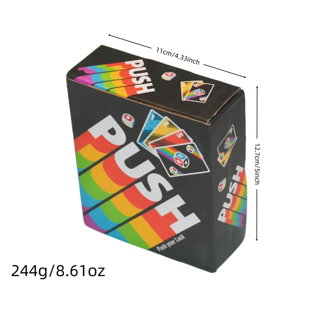 《Push 2026》 a Card Game Board Game Interactive Game with Instructions in English Spanish French German Italian and Dutch Fast-Paced Easy to Learn a Great Choice for Parties