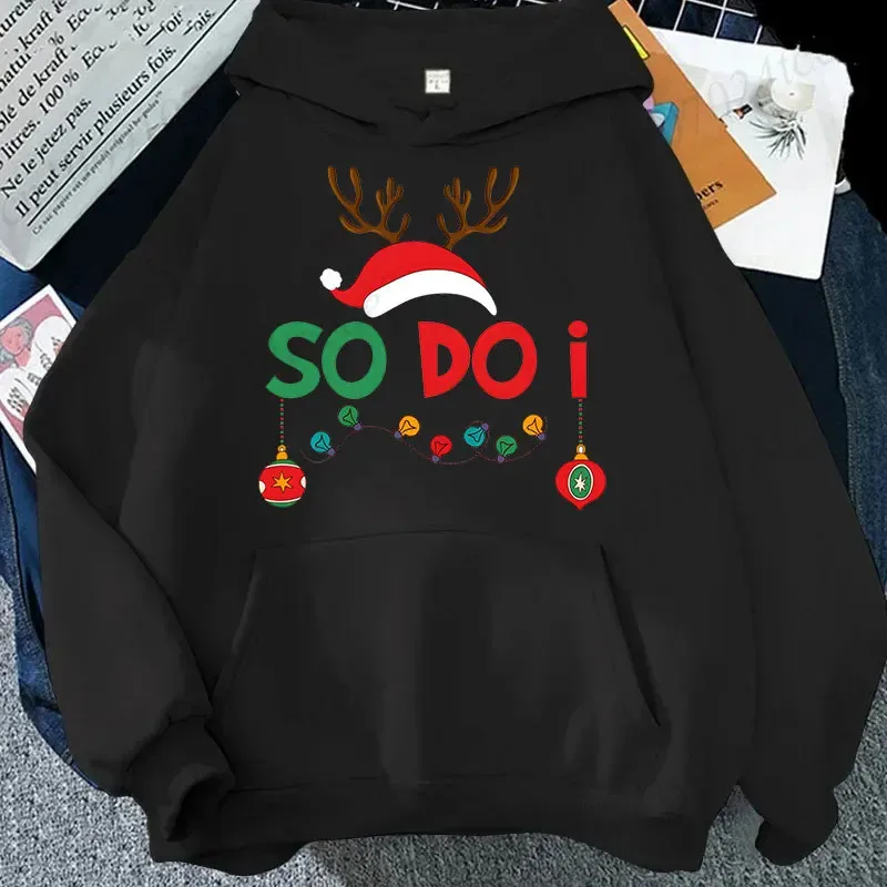 Casal natal combinando hoodies conjunto eu não faço combinando roupas de natal impressão camisolas natal festa de família combinando topos — image 7
