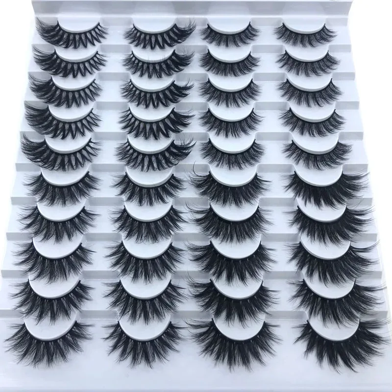 16 Pairs 3D Mink Hair False Eyelashes Natural/Thick Long Eye Lashes Wispy Makeup Beauty Extension Tools