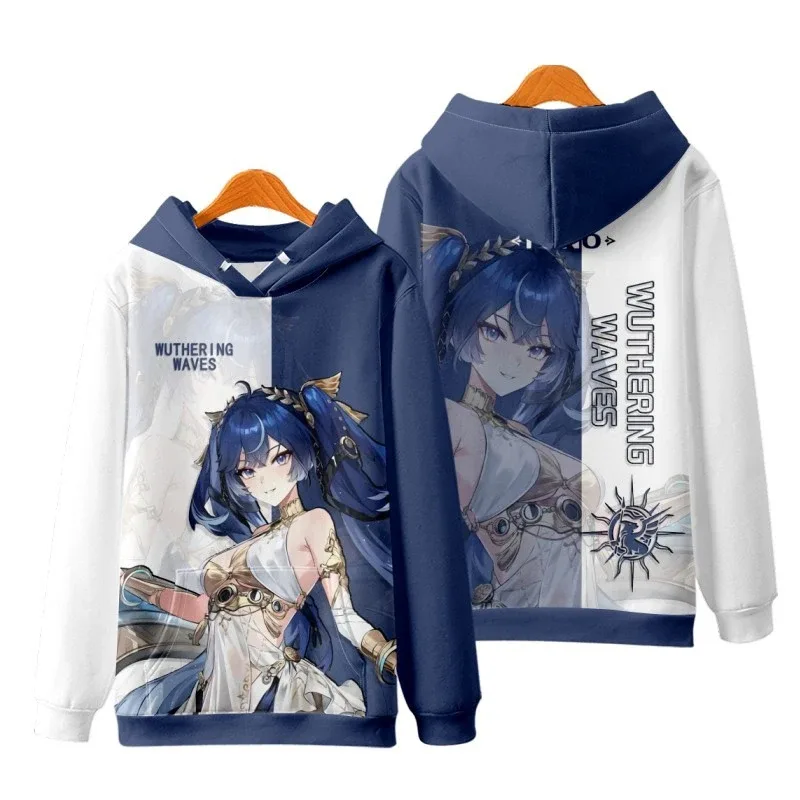 Game Wuthering Waves All Role Playing 3D Hoodies Sweatshirts Fashion Men's Anime Pullover Autumn/Winter Outdoor Casual Tracksuit — image 2