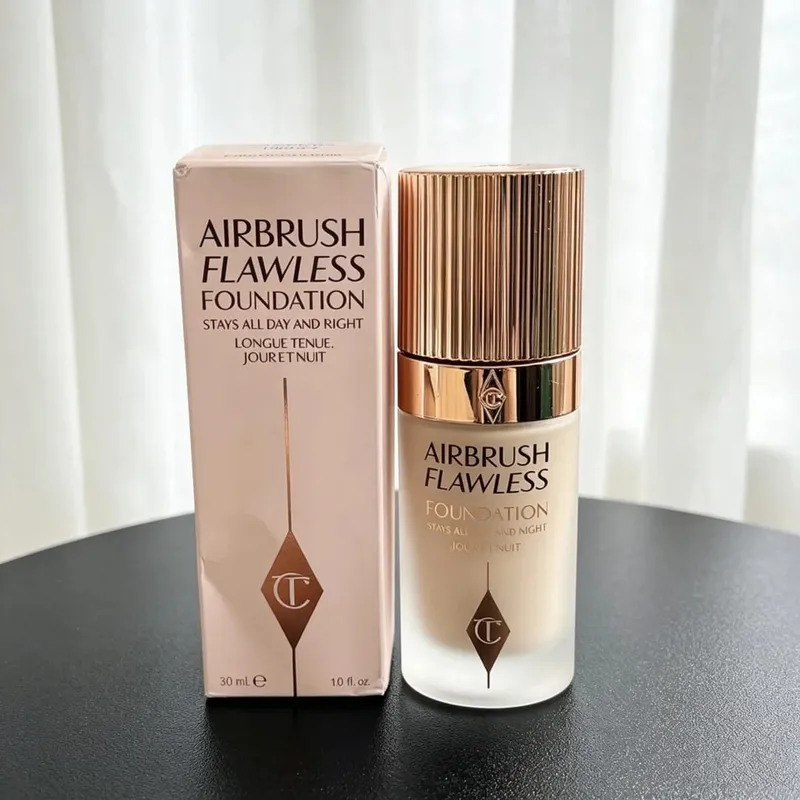 Charlotte Tilbury Lip Gloss High Shine Non Sticky&Airbrush Powder Soft Focus Mattifying&Foundation Lightweight Radiant Makeup