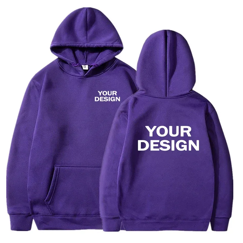 Niestandardowe nadruki Męskie damskie bluzy Luźna odzież na co dzień Bluzy w jednolitym kolorze Z długim rękawem Z kapturem Osobowość Streetwear Bluzy