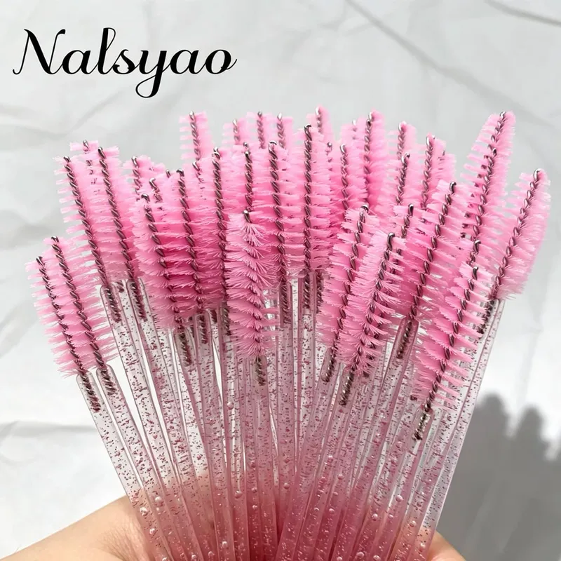Brosses à cils jetables, Extension, brosse à sourcils en cristal, baguette de Mascara, ensemble d'outils cosmétiques, maquillage et beauté, 50 pièces
