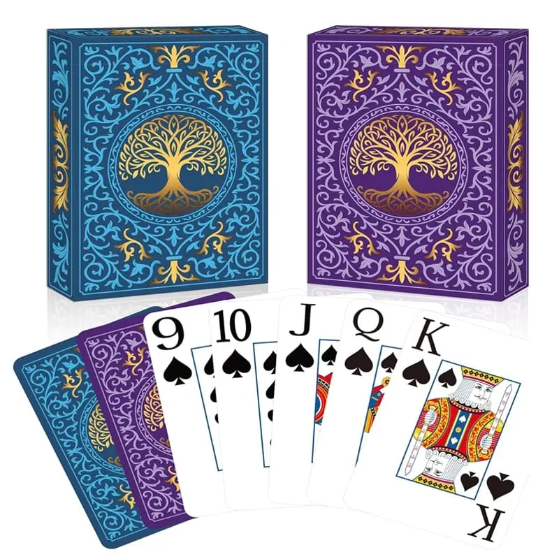 2 Pack Playing Cards | Large Print Playing Cards | Easy to Shuffle Premium Poker Cards for Card Games Family Game Night Table M