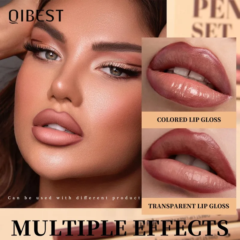 12 Colors Lip Liner Pen Set Lasting Waterproof Sweatproof Easy Coloring Non-fading Color Rendering Lipliner Set Cosmetics