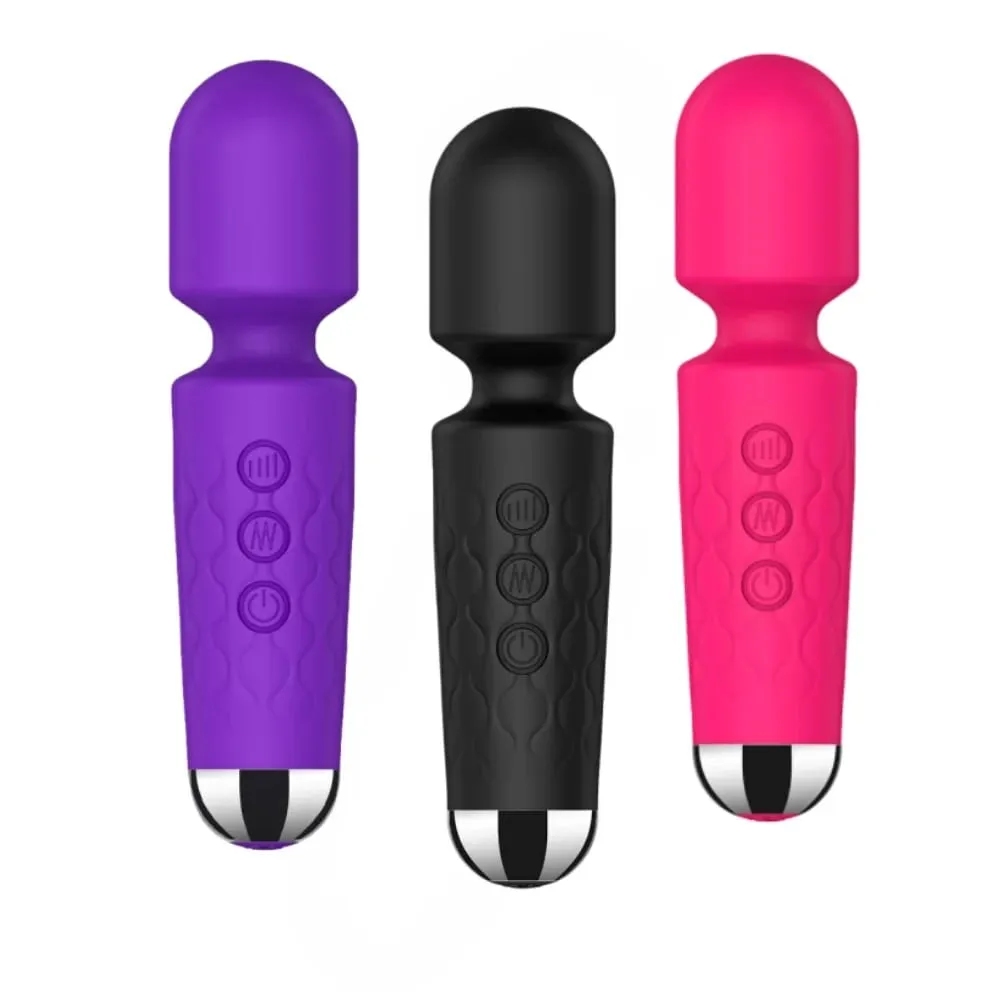 Powerful 20 Speeds Magic Wand Clitoris Stimulator G-Spot Massager Rechargeable Portable Sex Toy for Women — image 1