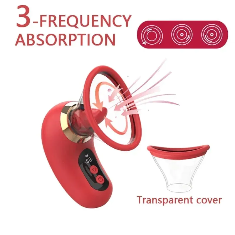 5 IN1 Sucking Vibrator for Women G Spot Clitoral Stimulator 3 Sucking 9 Tongue Licking LCD Display Removable Cup Adult Sex Toy
