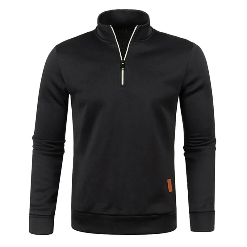 Herensweatshirts Halve rits Pullover Heren Flleece trui met lange mouwen Standcollar Sneeuwvlokken Hoodies Herenkleding