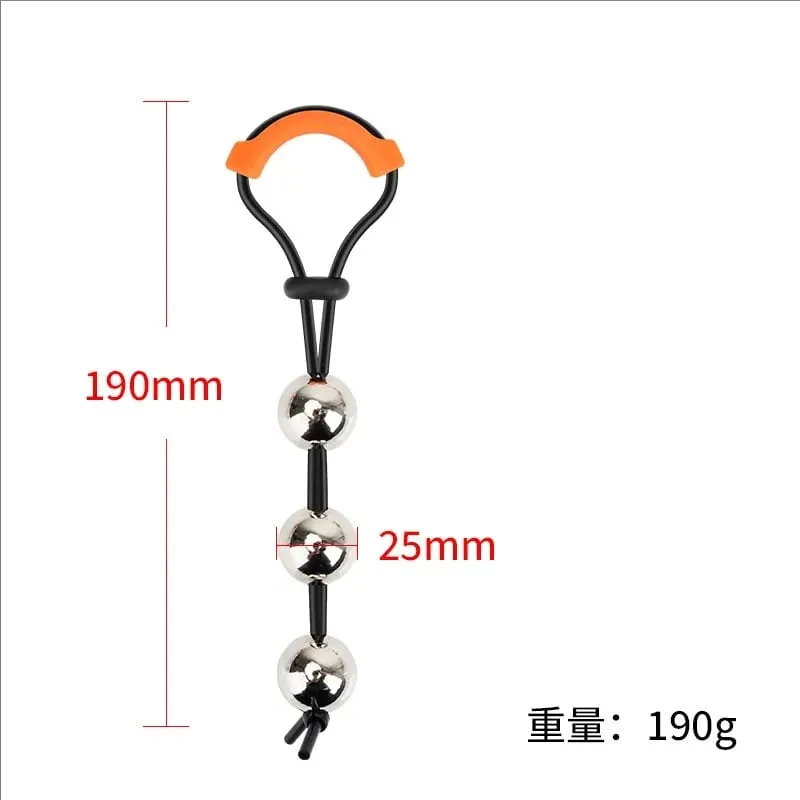 9 Size Male Penis Ring Glans Exerciser SM Penlie Device Weight Bearing Penis Extender Enlargement Stretcher Ball Sex Toy for Men