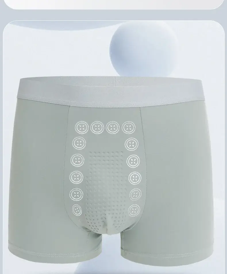 Pantaloni da massaggio boxer autunno inverno da uomo comodi e traspiranti energetici con pantaloni a quattro angoli ad angolo piatto a vita media
