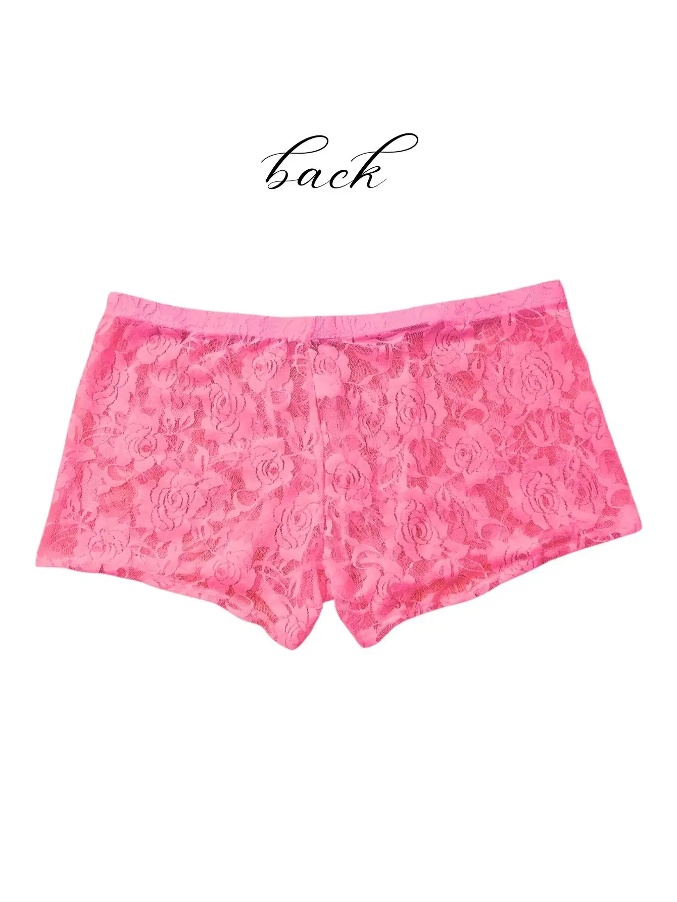 1 pièce de broderie en dentelle sexy pour hommes, nouveau design, sous-vêtements à coin plat en dentelle transparente à haute élasticité, sexy, soie glacée 3256811662670417