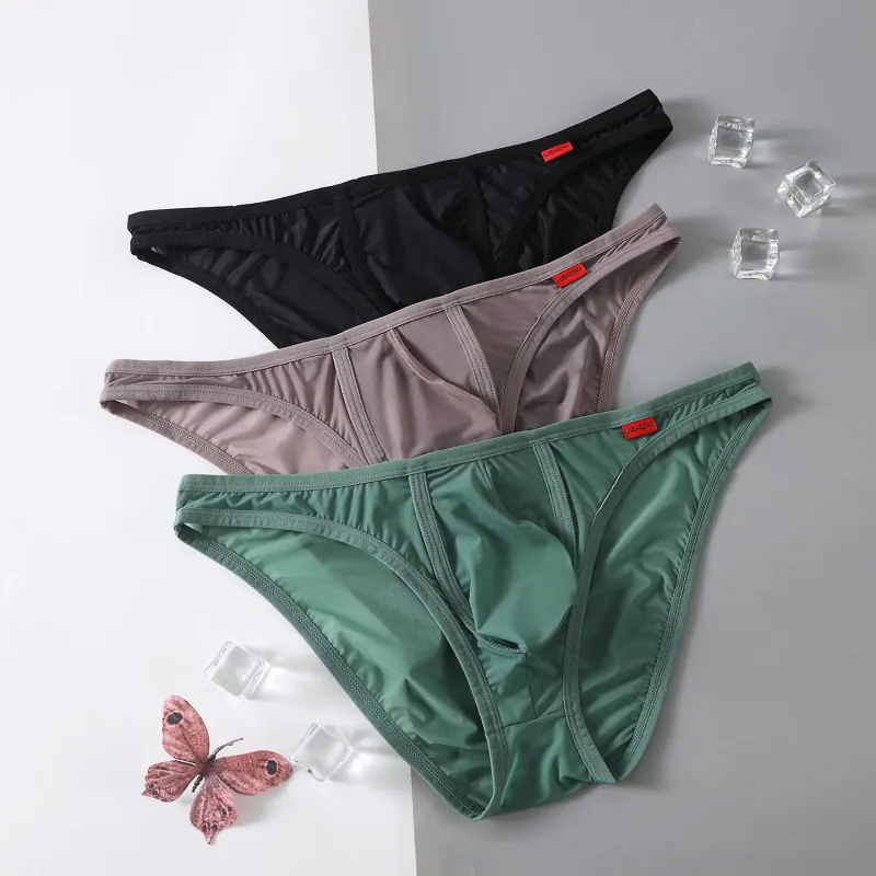 Ultra Thin Men's Underwear Large Pockets Triangular Underpants Transparent Lightweight Briefs — image 10