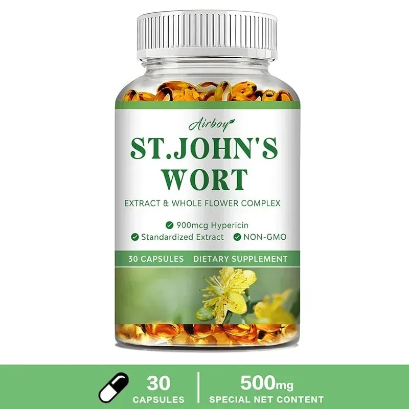 St. John's Wort - Relaxation Supplement That Helps Soothe The Nervous System Relieve Stress Improve Mood and Regulate Sleep